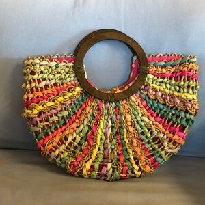 Cappelli Straworld Multicolor Woven Handbag